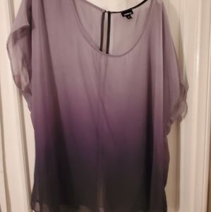 Sheer gray ombre top